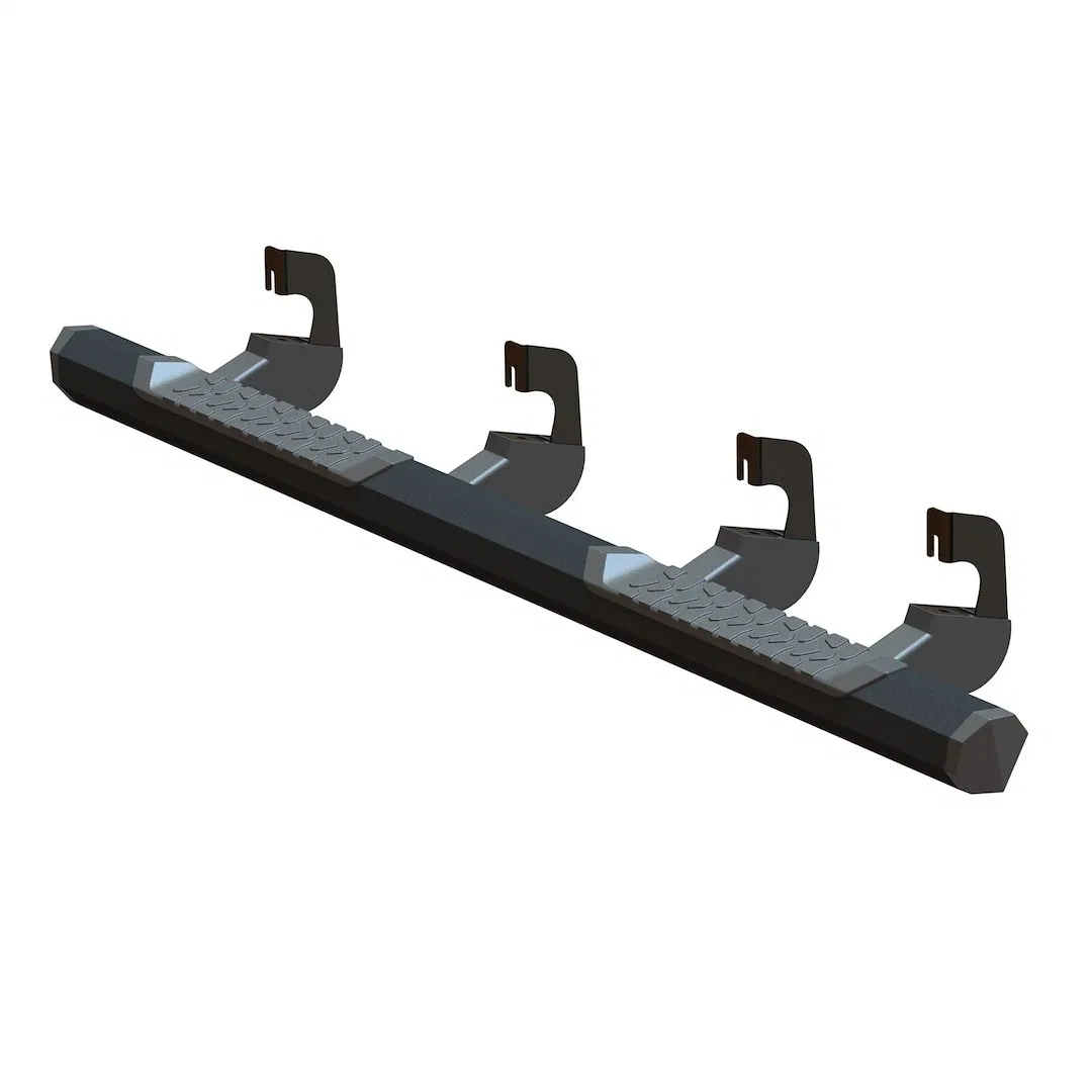 300051 – MAXWAY INT. Nerf Bar, With Step Pads Octagonal Powder Coated Black Aluminum With End Caps Rocker Panel Mount...